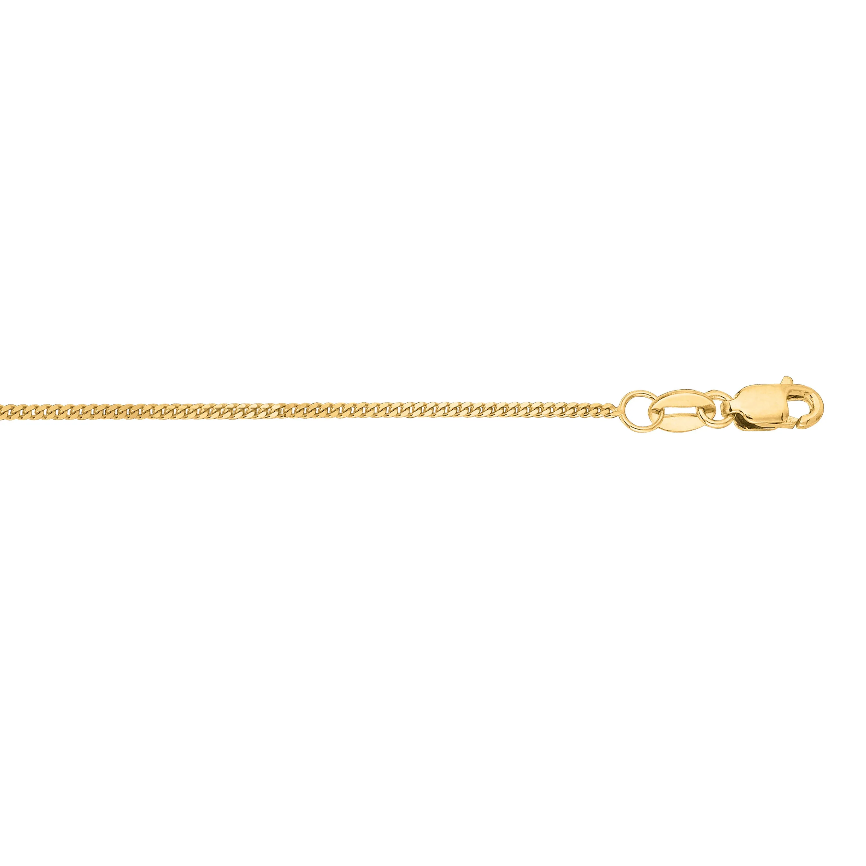 10K Gold 1mm Gourmette Chain