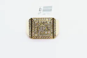 10k Yellow Gold Square Cluster Ring