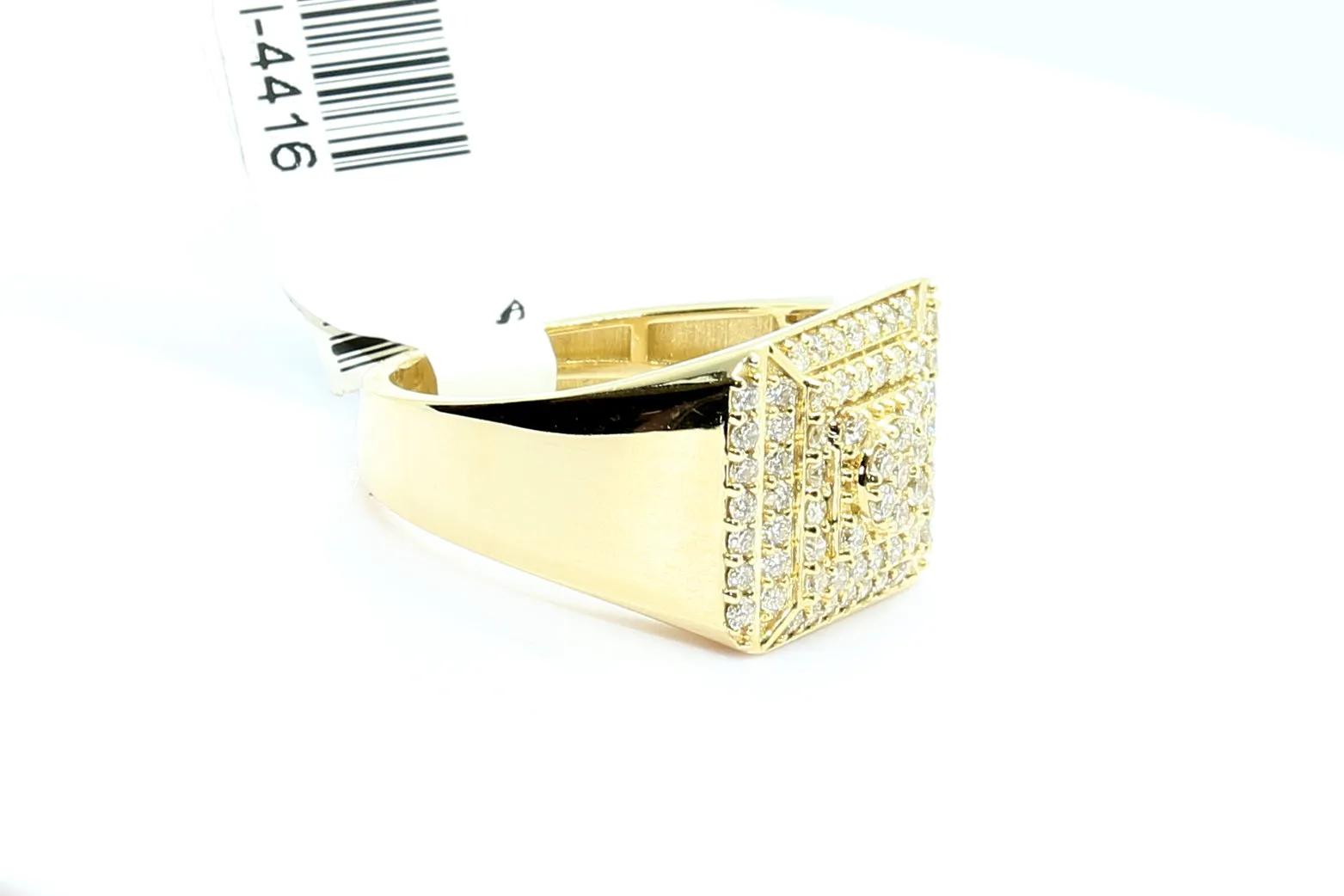 10k Yellow Gold Square Cluster Ring