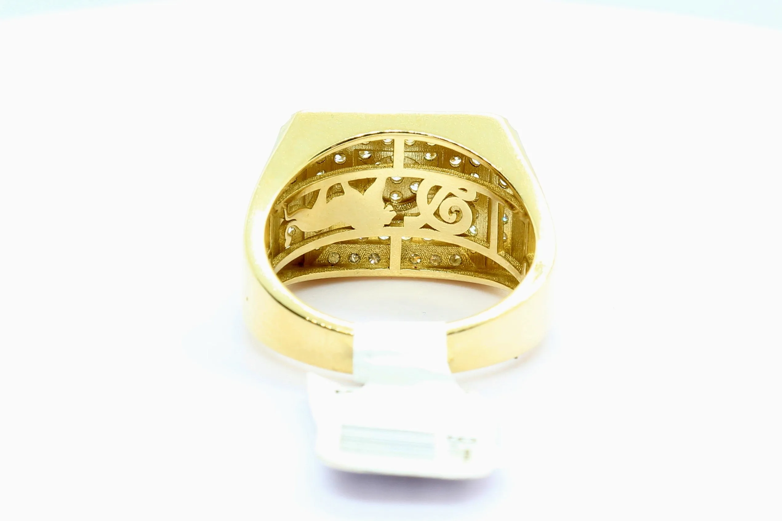 10k Yellow Gold Square Cluster Ring