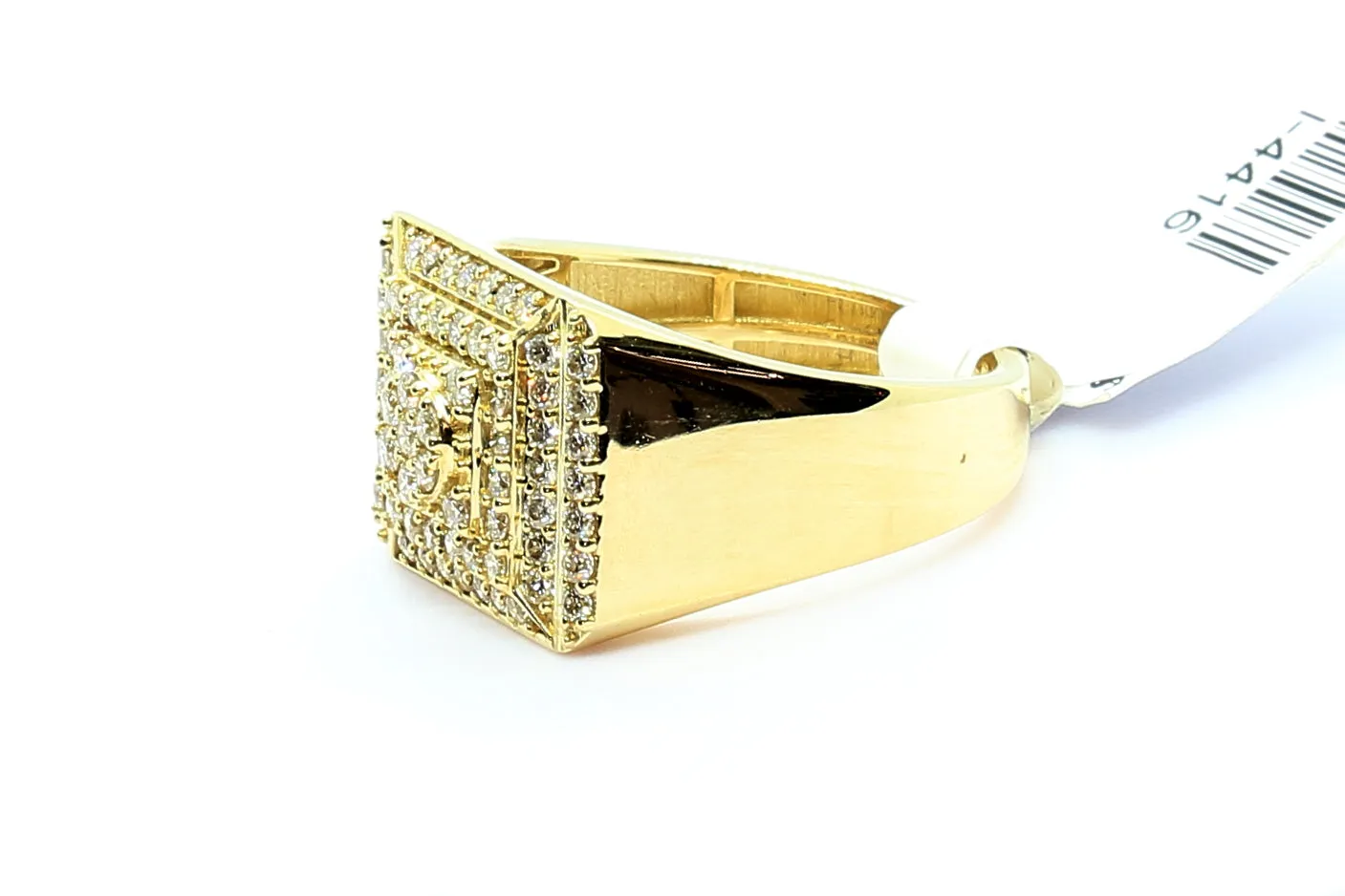 10k Yellow Gold Square Cluster Ring