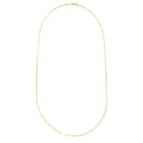 14K Alternating 2.8mm Paperclip Link Chain