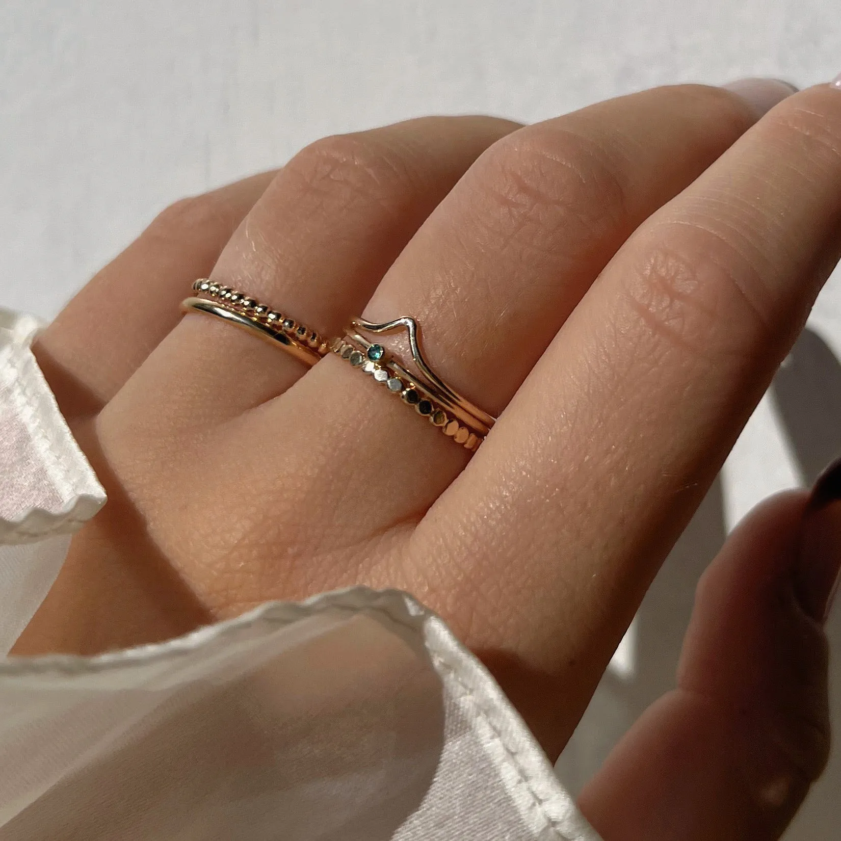 14k Arch Stacking Ring