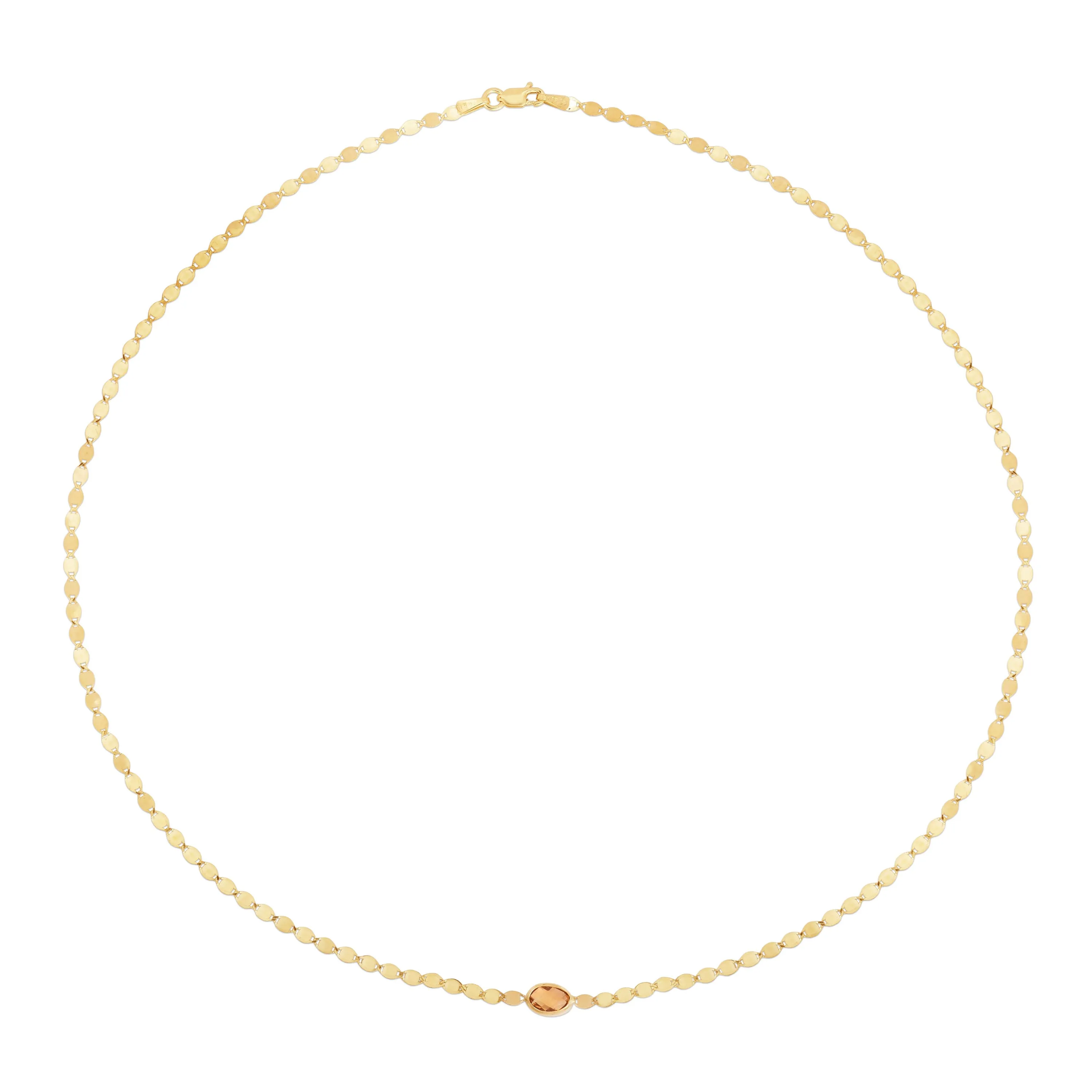 14K Citrine Mirrored Chain Bracelet