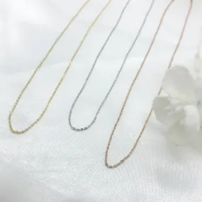 14k Gold Sparkly Light Weight Chain- Adjustable Lengths