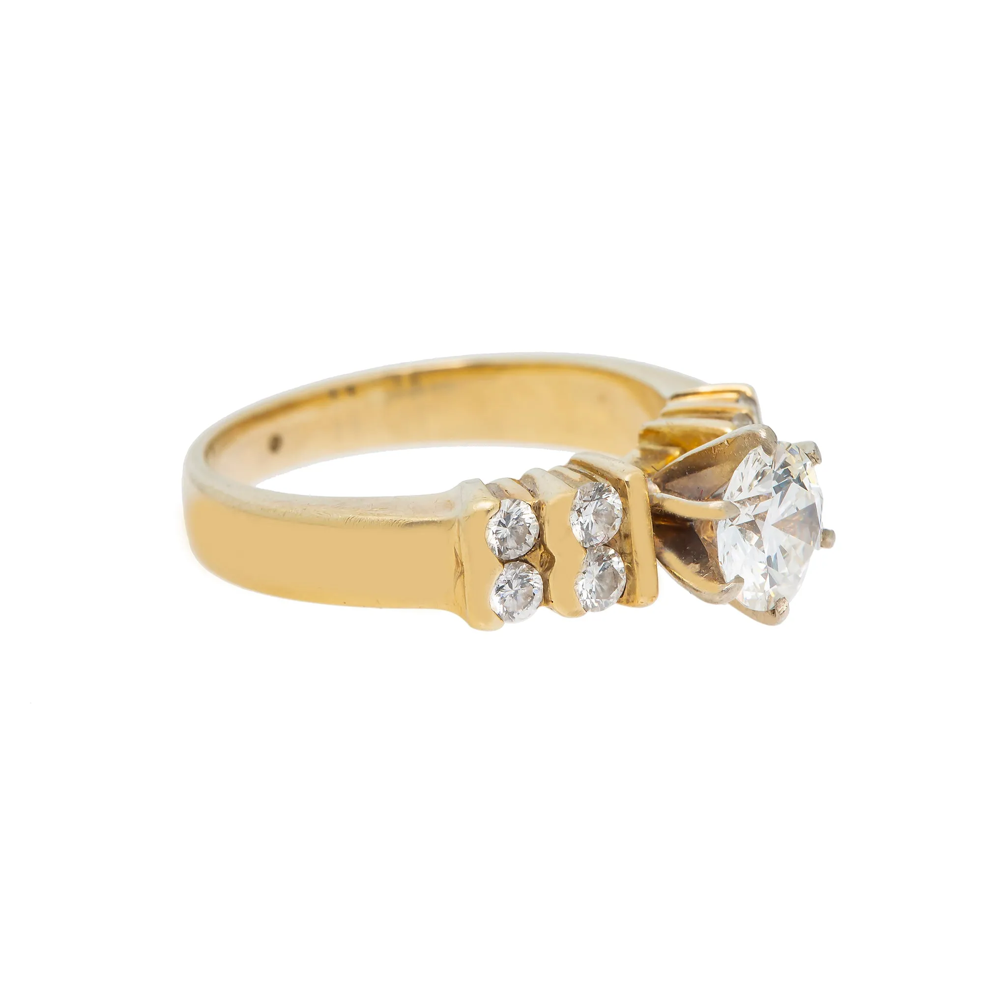 14k Yellow Gold & 1.25ct Diamond Ring (5.7gm)