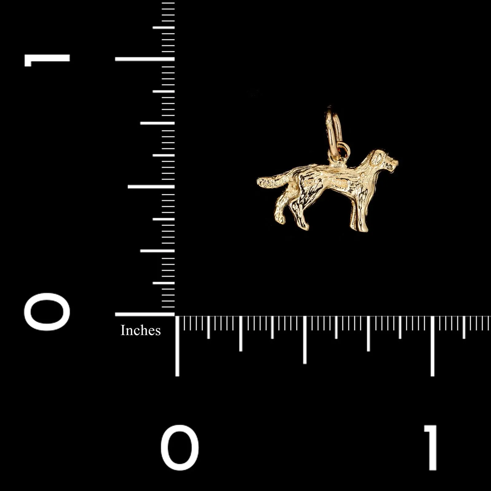 14K Yellow Gold Estate Dog Charm