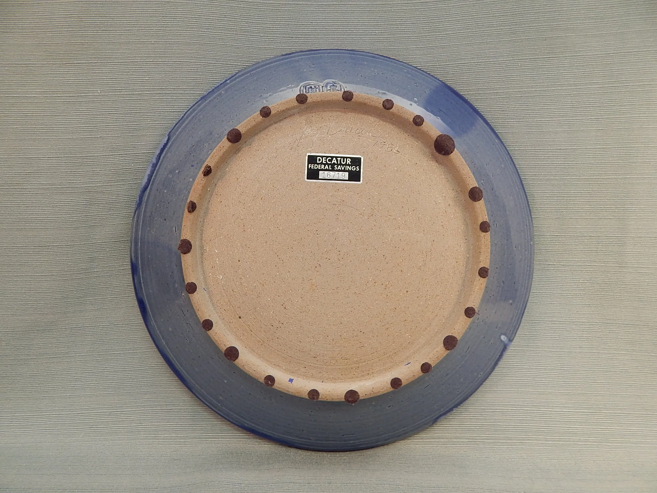 16" Pottery Platter by Georgia Potter Jay Bucek