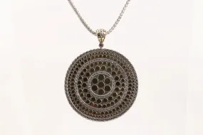 18" John Hardy 925 Silver & 18k Gold Dot Medallion Necklace (112.57g.)