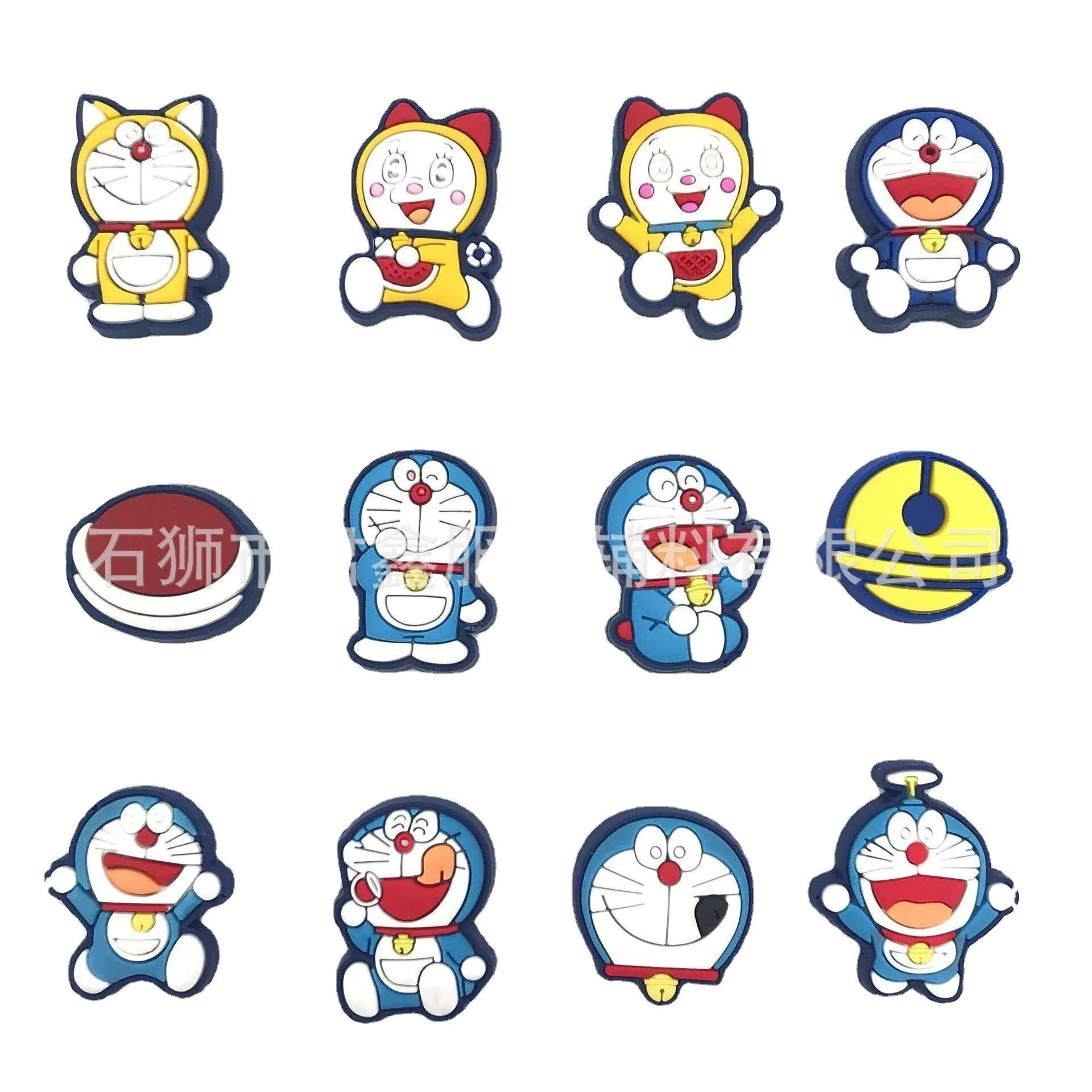 1pcs Single Sale Doraemon Cartoon Shoe Buckle Detachable Sneakers Croc Charms Accessories Decoration