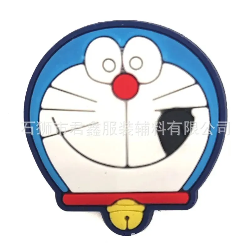 1pcs Single Sale Doraemon Cartoon Shoe Buckle Detachable Sneakers Croc Charms Accessories Decoration