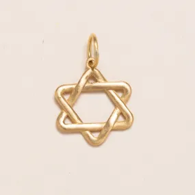 22K Gold Star of David Pendant