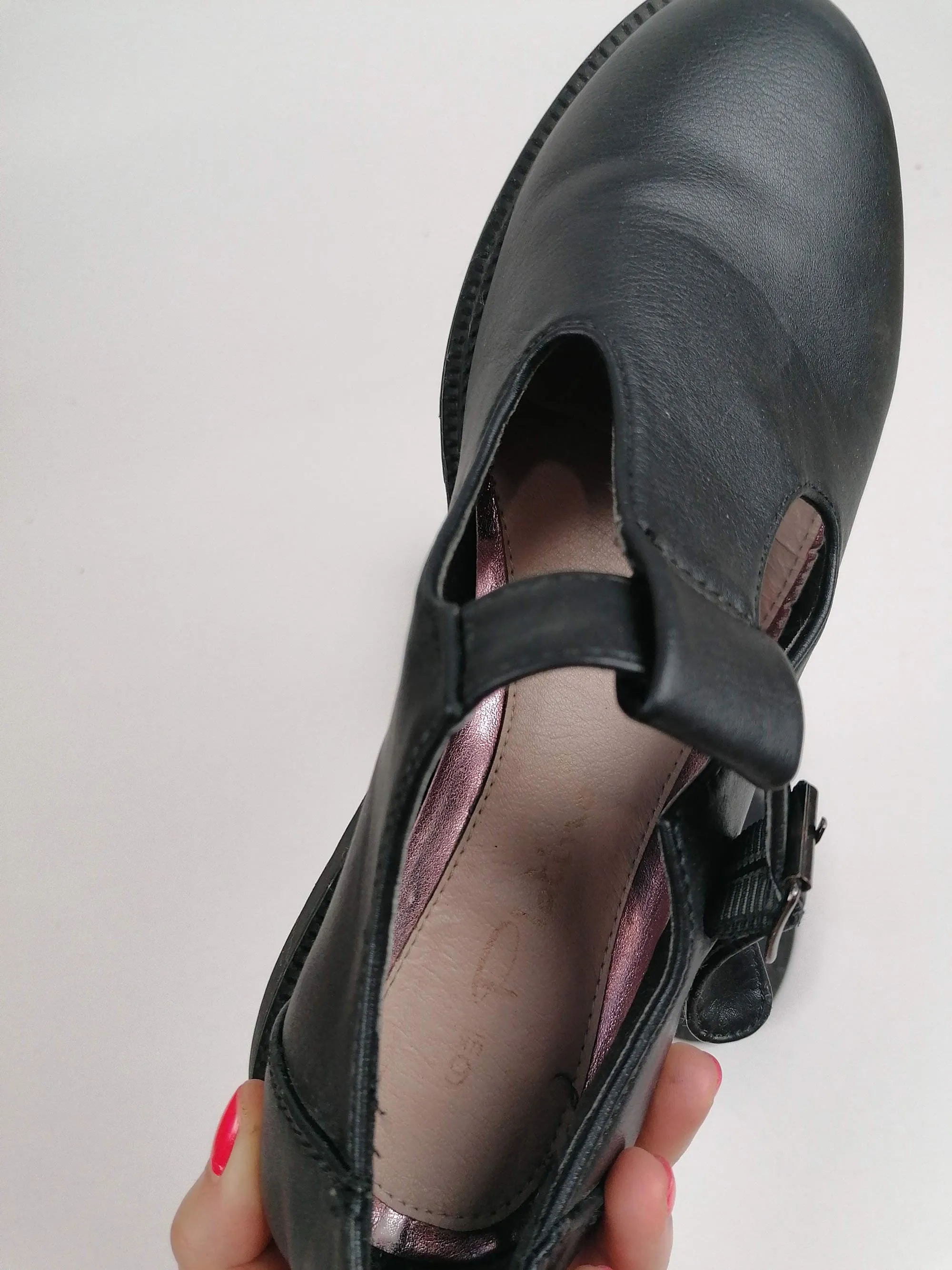 90's Mary-Janes Black Leather -  Size EU 39 / UK 6 / us 8