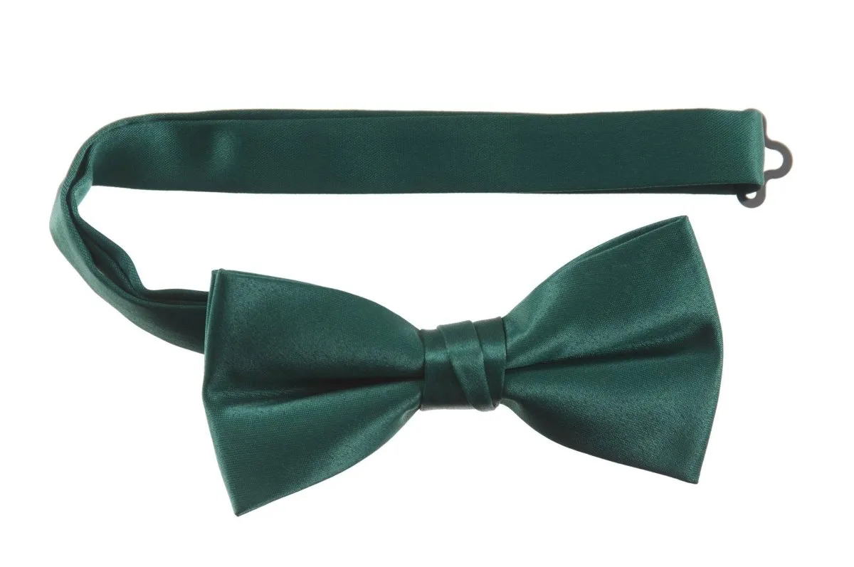 Adjustable Pre-Tied Bow Tie in Deluxe Polyester Satin | Men's & Boy's Sizes