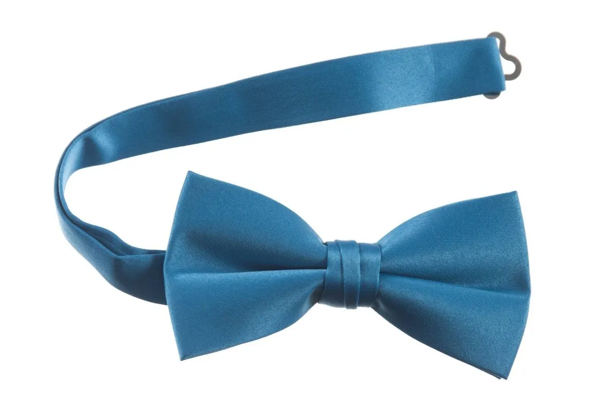 Adjustable Pre-Tied Bow Tie in Deluxe Polyester Satin | Men's & Boy's Sizes