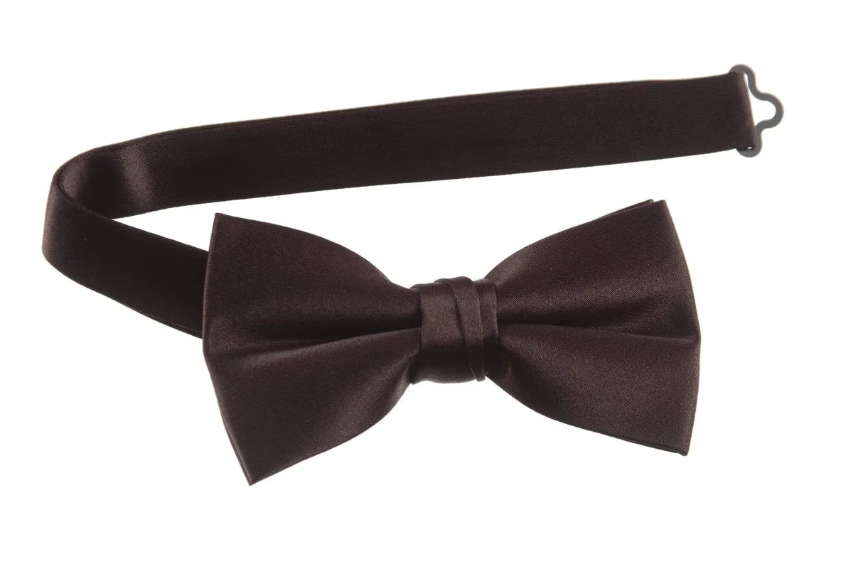 Adjustable Pre-Tied Bow Tie in Deluxe Polyester Satin | Men's & Boy's Sizes