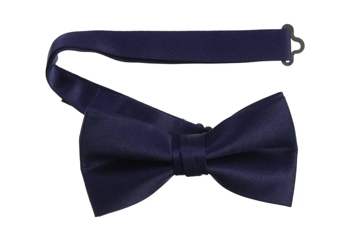 Adjustable Pre-Tied Bow Tie in Deluxe Polyester Satin | Men's & Boy's Sizes