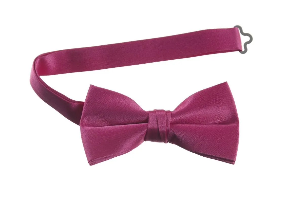 Adjustable Pre-Tied Bow Tie in Deluxe Polyester Satin | Men's & Boy's Sizes