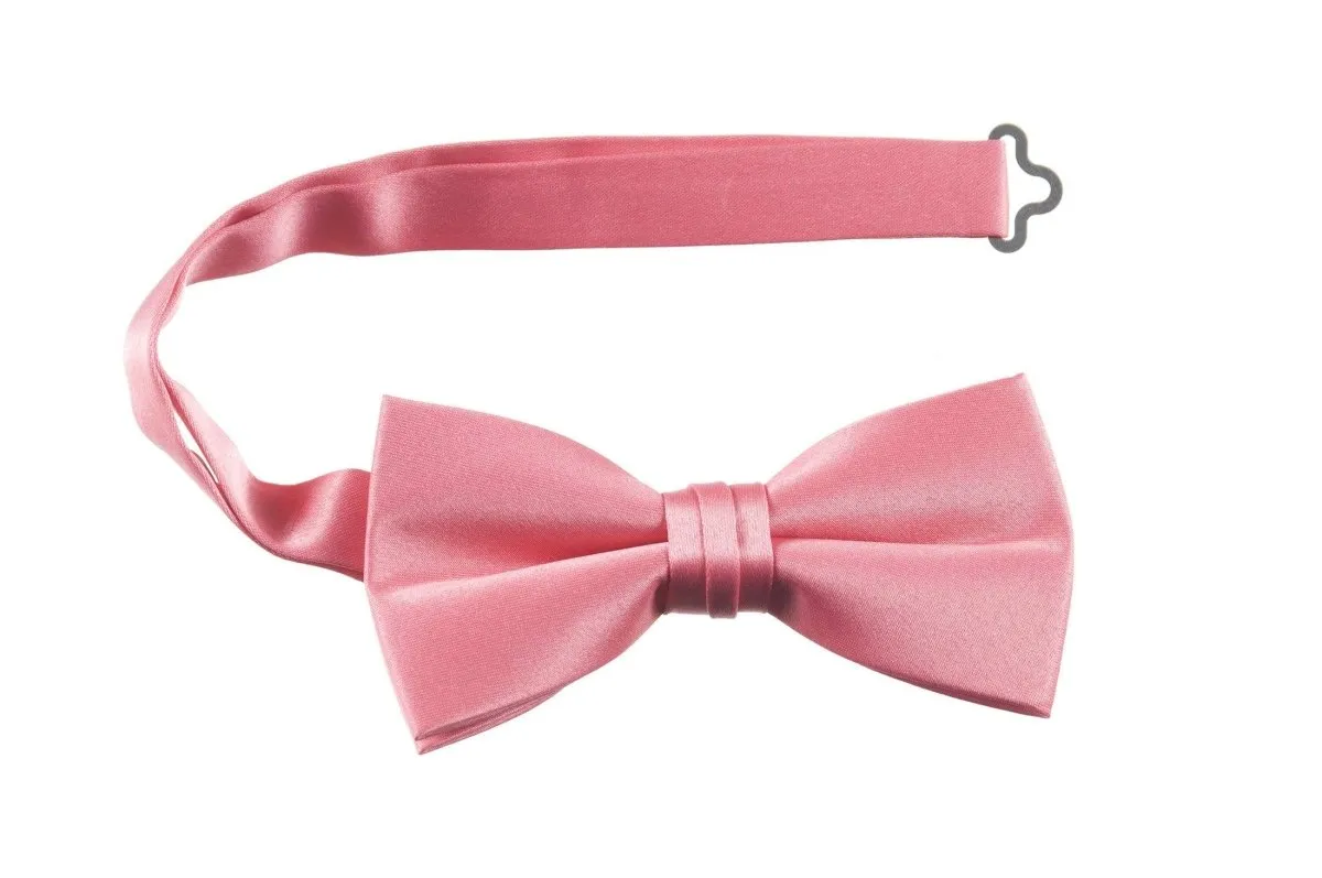 Adjustable Pre-Tied Bow Tie in Deluxe Polyester Satin | Men's & Boy's Sizes