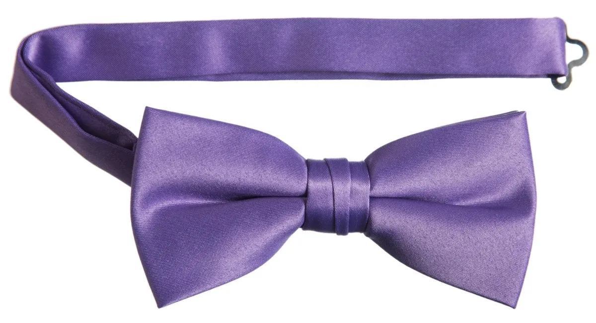 Adjustable Pre-Tied Bow Tie in Deluxe Polyester Satin | Men's & Boy's Sizes