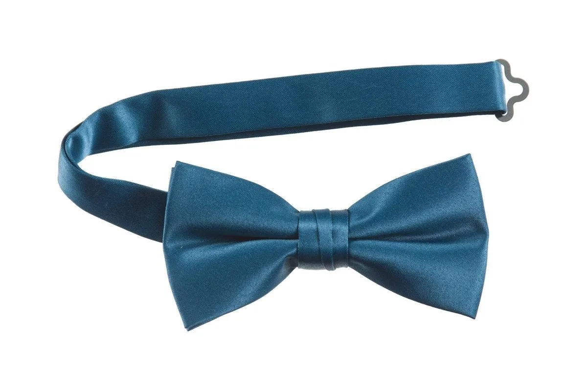 Adjustable Pre-Tied Bow Tie in Deluxe Polyester Satin | Men's & Boy's Sizes