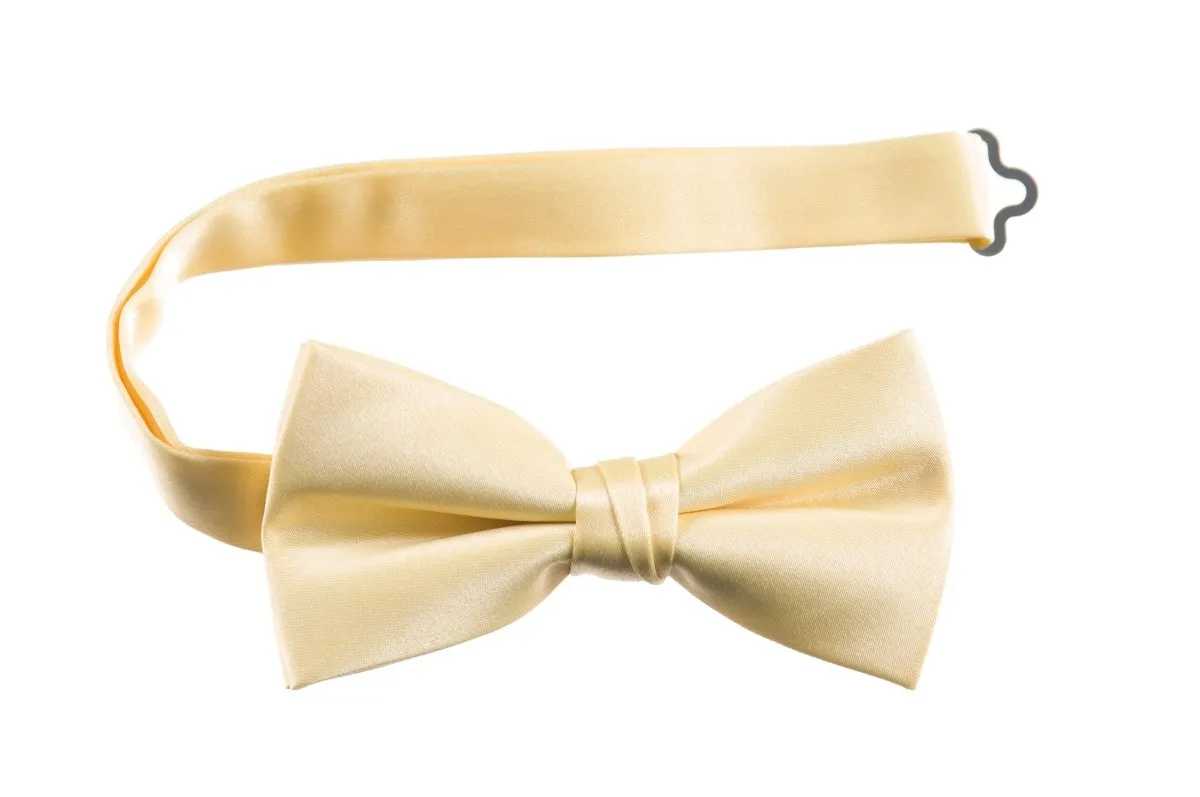 Adjustable Pre-Tied Bow Tie in Deluxe Polyester Satin | Men's & Boy's Sizes