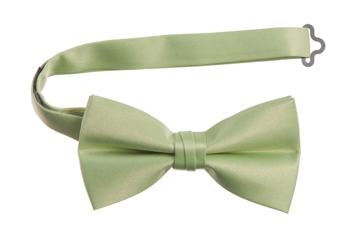 Adjustable Pre-Tied Bow Tie in Deluxe Polyester Satin | Men's & Boy's Sizes