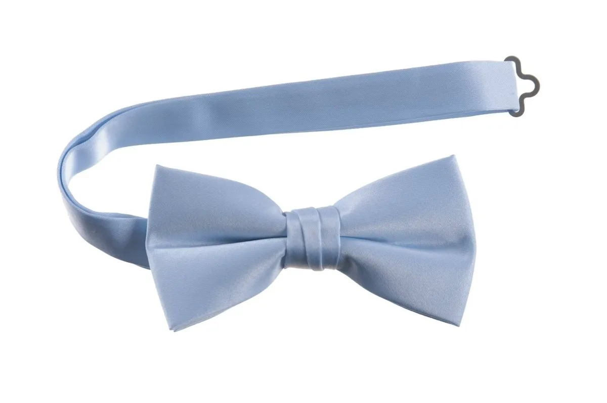 Adjustable Pre-Tied Bow Tie in Deluxe Polyester Satin | Men's & Boy's Sizes