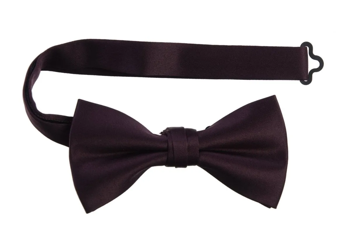 Adjustable Pre-Tied Bow Tie in Deluxe Polyester Satin | Men's & Boy's Sizes