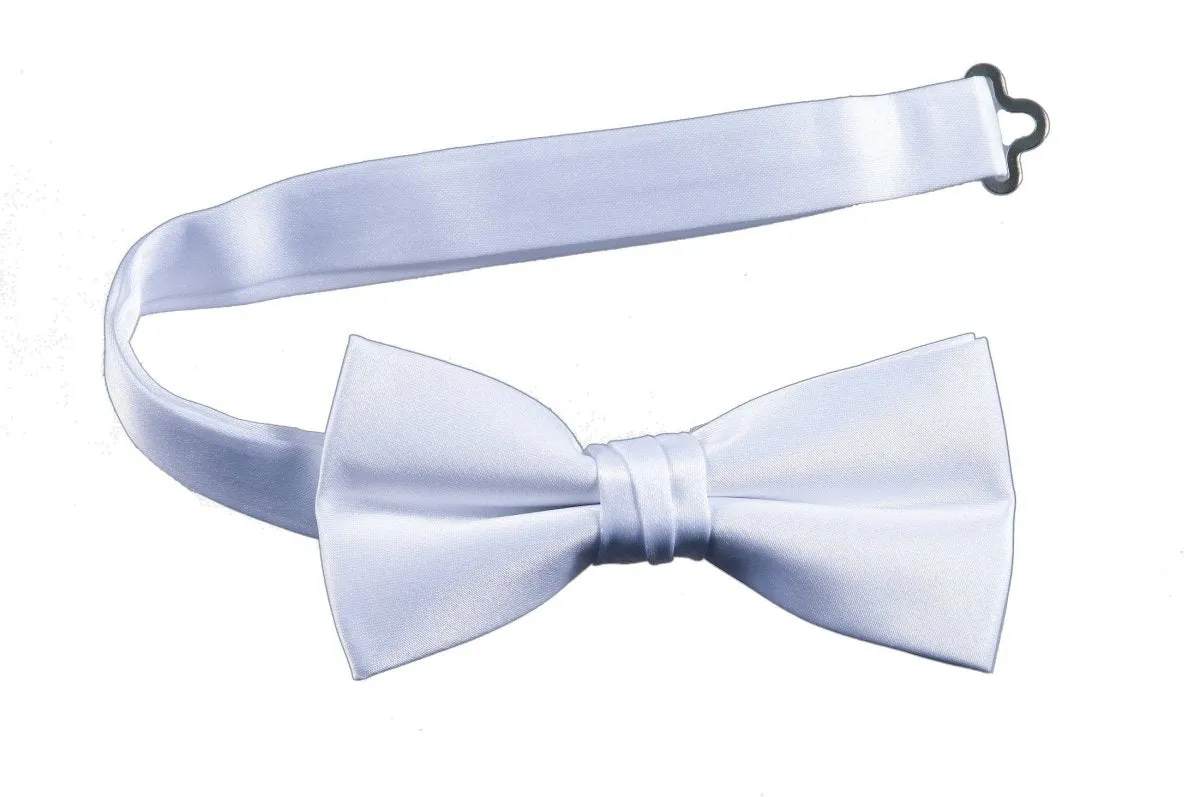 Adjustable Pre-Tied Bow Tie in Deluxe Polyester Satin | Men's & Boy's Sizes