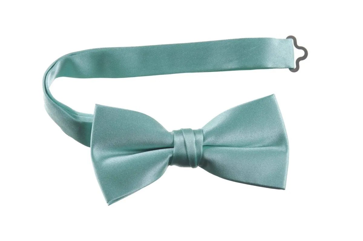 Adjustable Pre-Tied Bow Tie in Deluxe Polyester Satin | Men's & Boy's Sizes