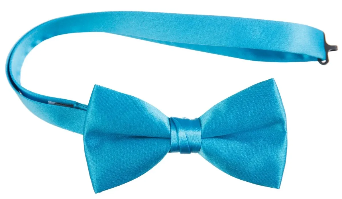 Adjustable Pre-Tied Bow Tie in Deluxe Polyester Satin | Men's & Boy's Sizes