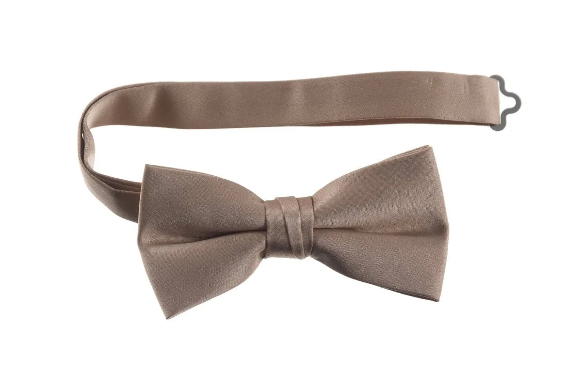 Adjustable Pre-Tied Bow Tie in Deluxe Polyester Satin | Men's & Boy's Sizes