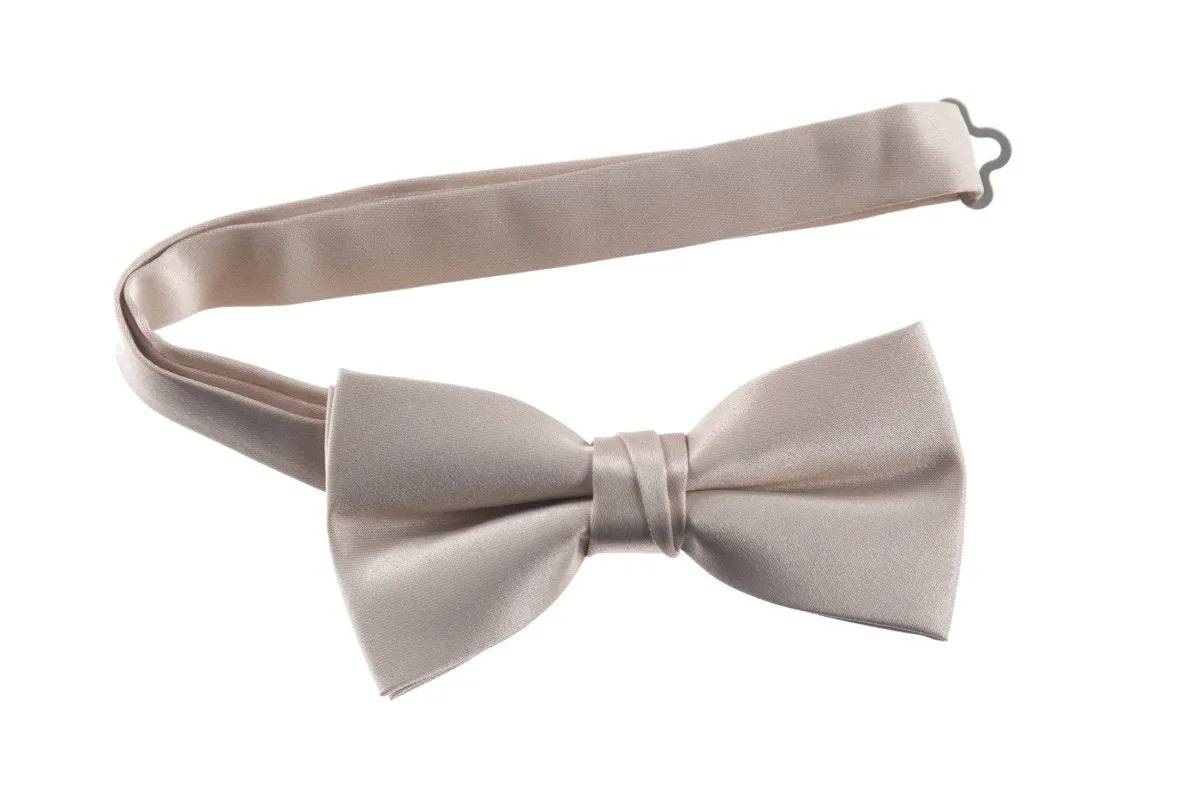 Adjustable Pre-Tied Bow Tie in Deluxe Polyester Satin | Men's & Boy's Sizes