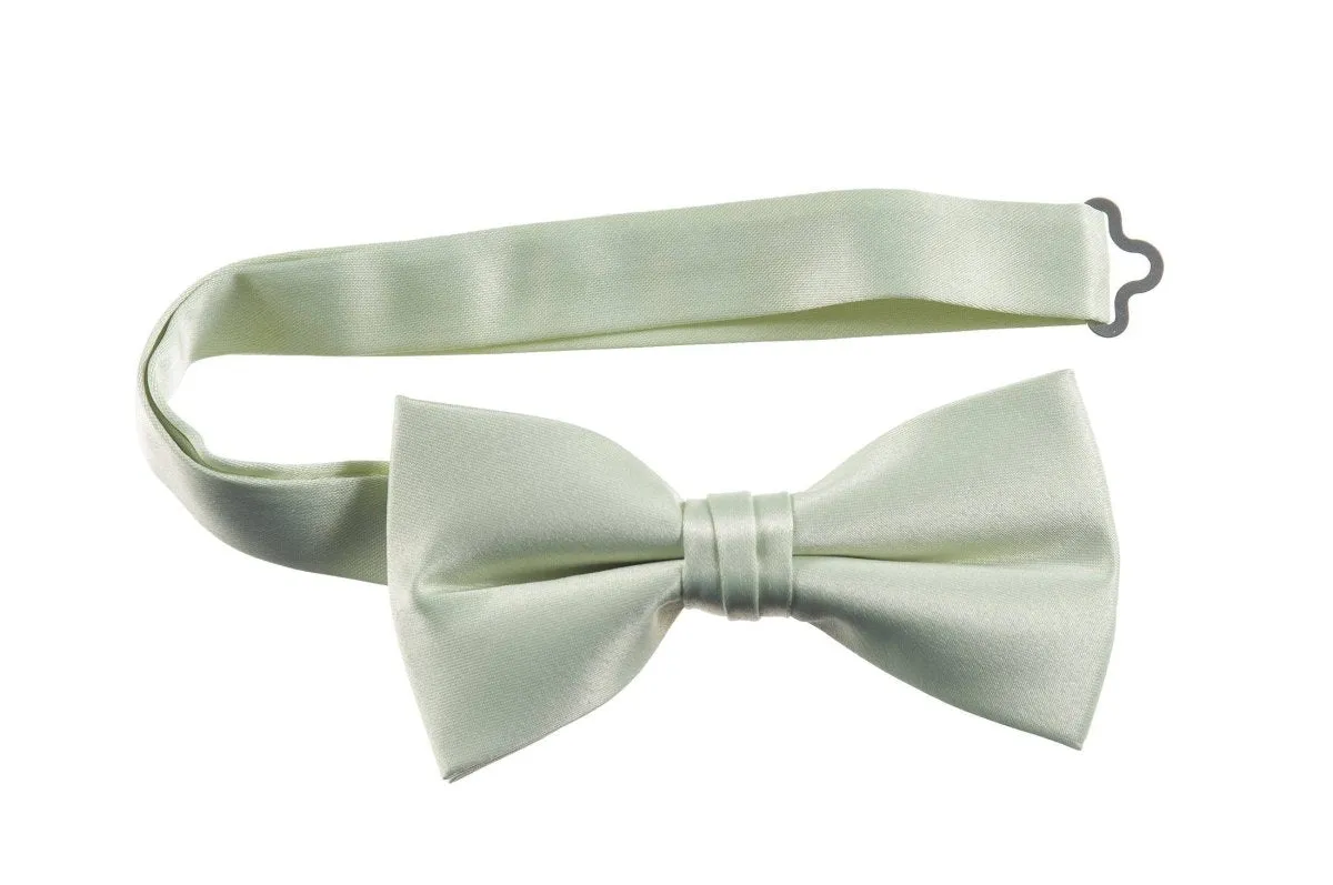 Adjustable Pre-Tied Bow Tie in Deluxe Polyester Satin | Men's & Boy's Sizes