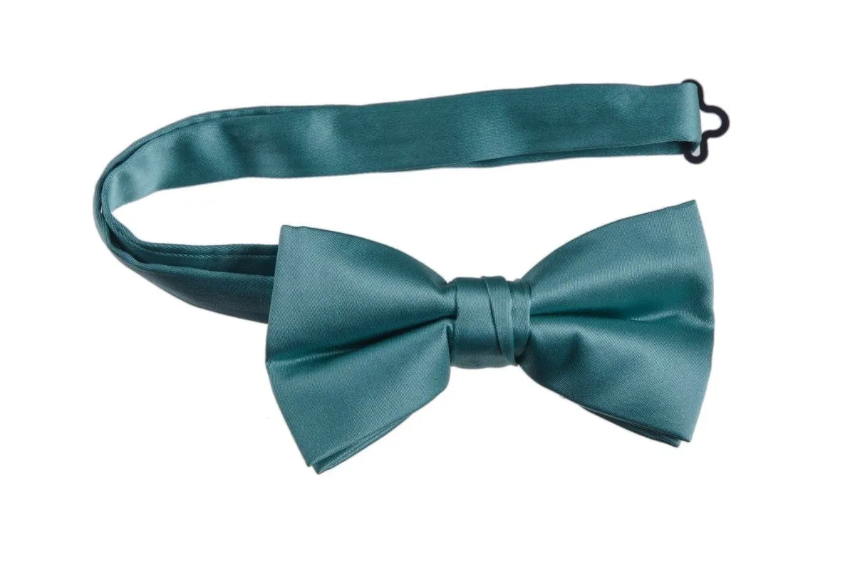 Adjustable Pre-Tied Bow Tie in Deluxe Polyester Satin | Men's & Boy's Sizes