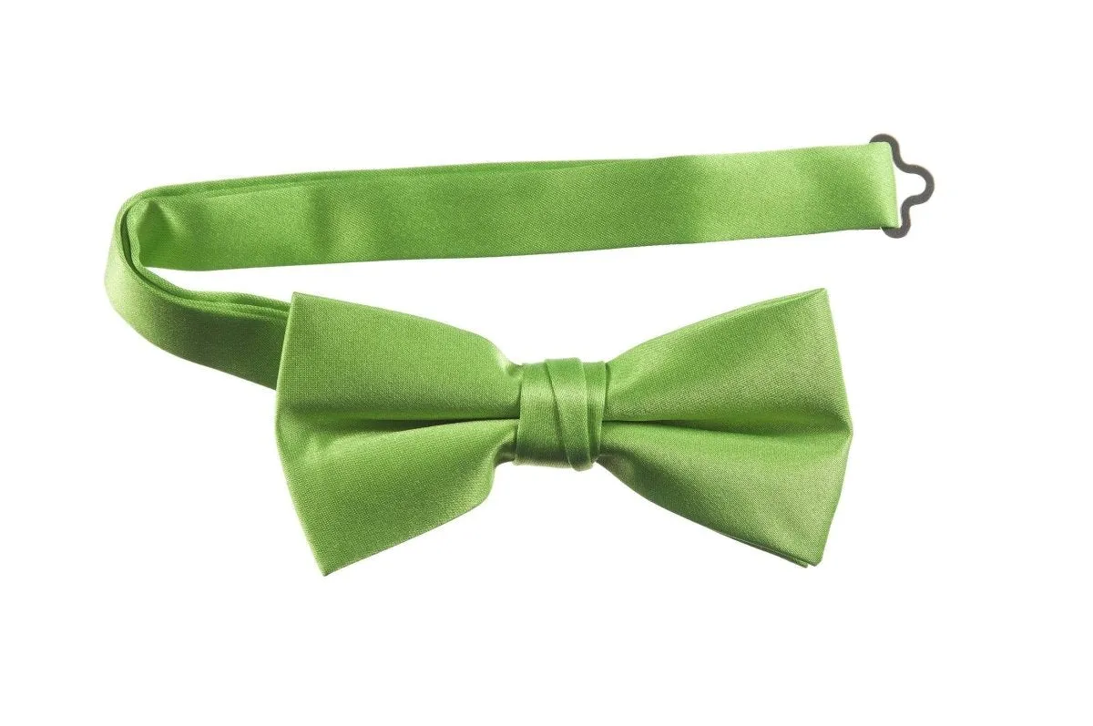 Adjustable Pre-Tied Bow Tie in Deluxe Polyester Satin | Men's & Boy's Sizes