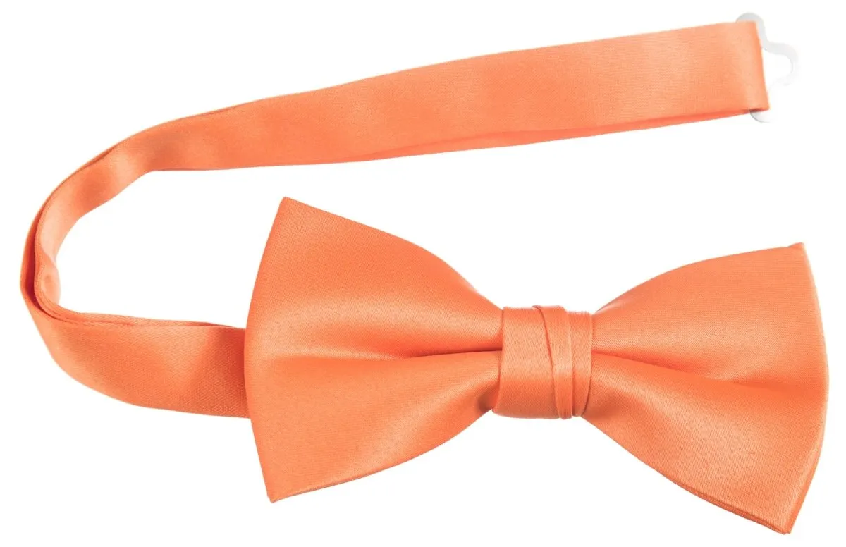 Adjustable Pre-Tied Bow Tie in Deluxe Polyester Satin | Men's & Boy's Sizes