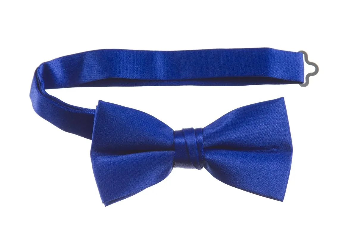 Adjustable Pre-Tied Bow Tie in Deluxe Polyester Satin | Men's & Boy's Sizes