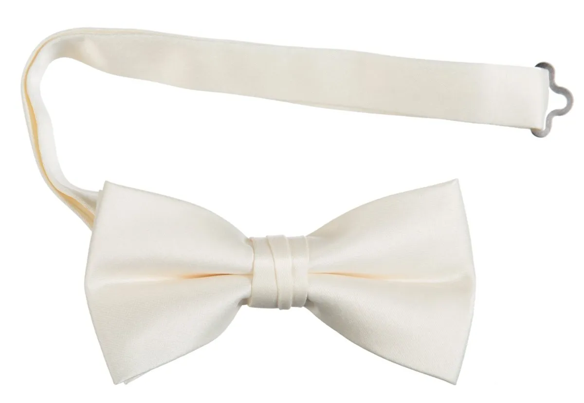 Adjustable Pre-Tied Bow Tie in Deluxe Polyester Satin | Men's & Boy's Sizes