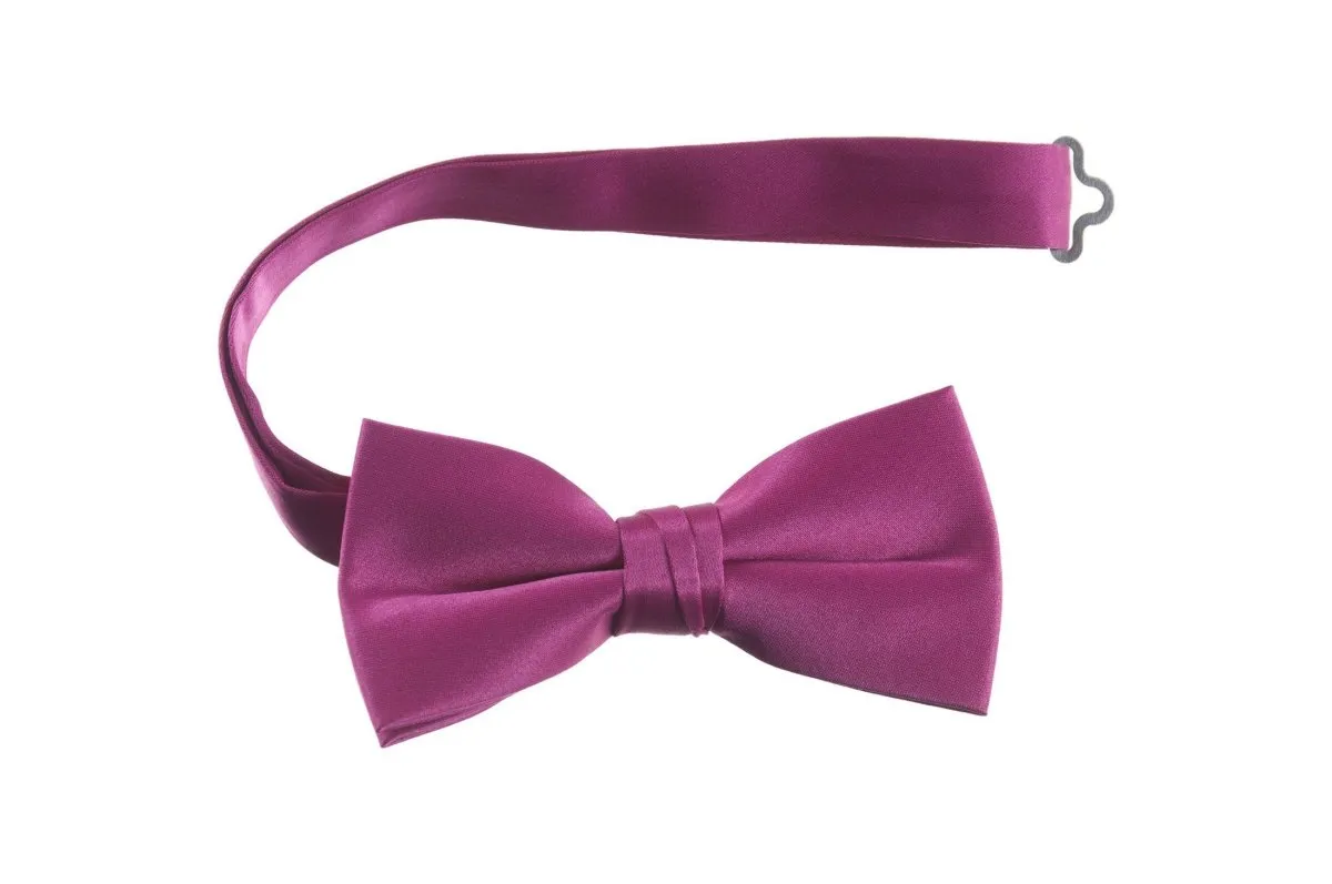 Adjustable Pre-Tied Bow Tie in Deluxe Polyester Satin | Men's & Boy's Sizes