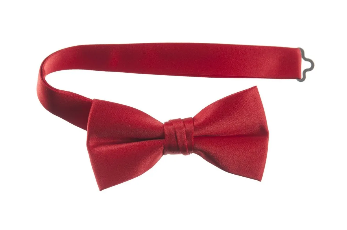 Adjustable Pre-Tied Bow Tie in Deluxe Polyester Satin | Men's & Boy's Sizes