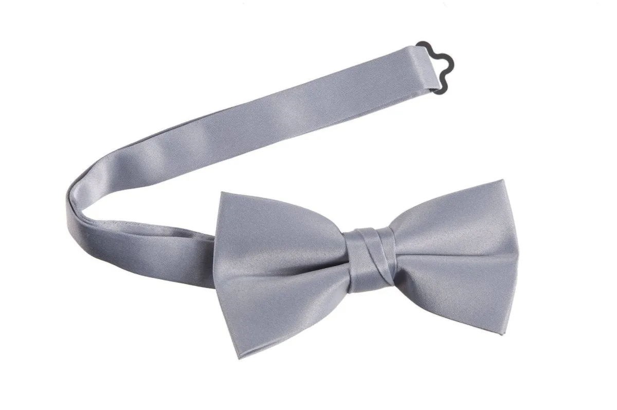 Adjustable Pre-Tied Bow Tie in Deluxe Polyester Satin | Men's & Boy's Sizes