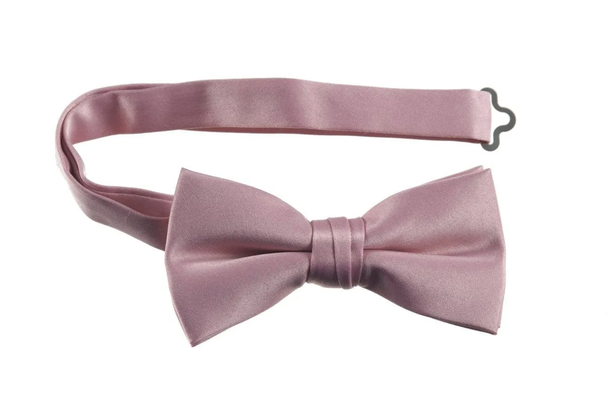 Adjustable Pre-Tied Bow Tie in Deluxe Polyester Satin | Men's & Boy's Sizes