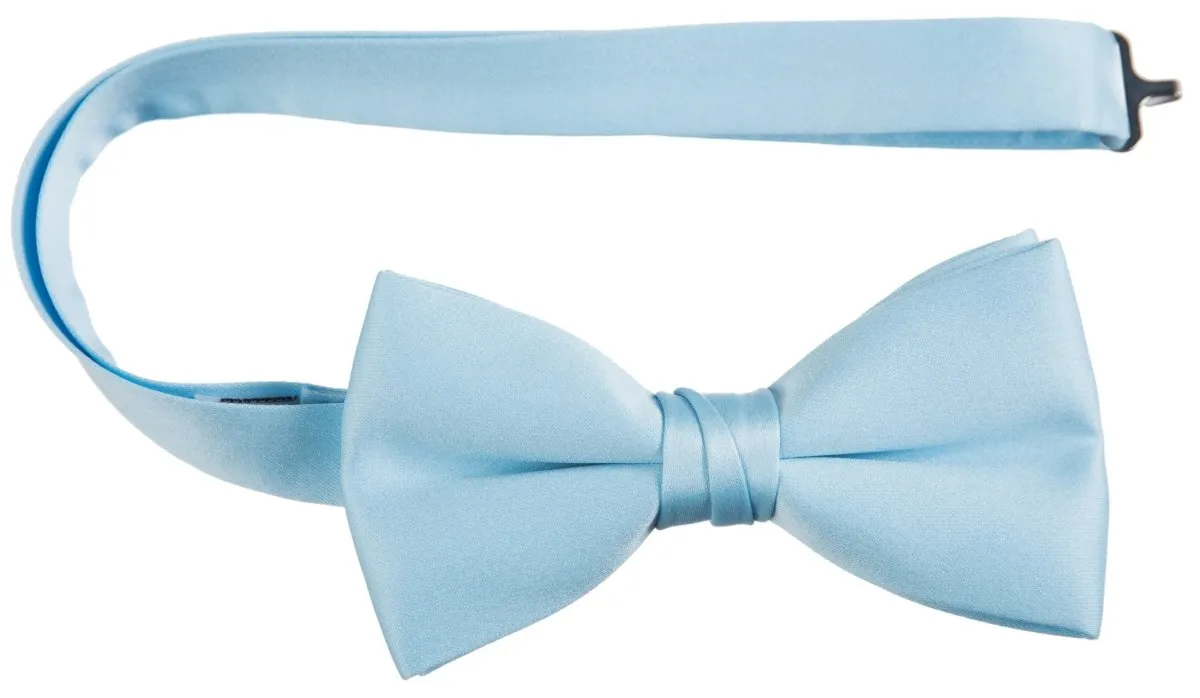 Adjustable Pre-Tied Bow Tie in Deluxe Polyester Satin | Men's & Boy's Sizes