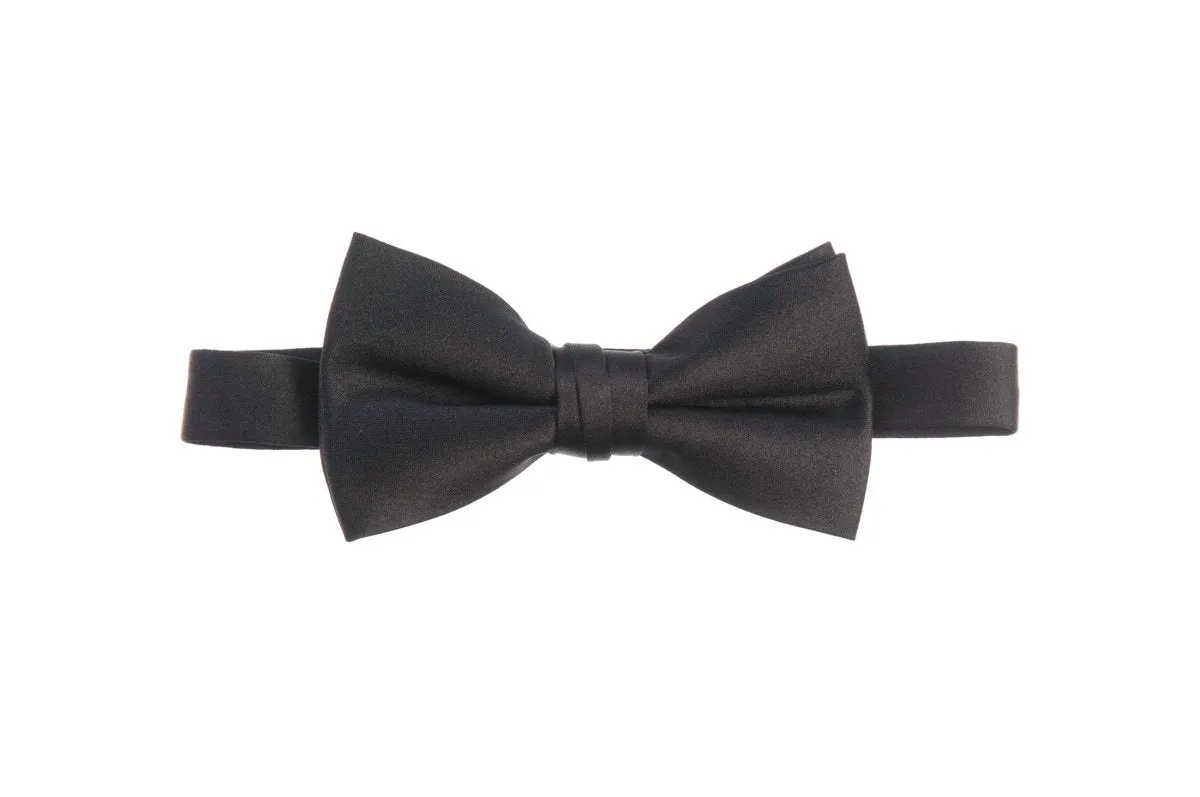 Adjustable Pre-Tied Bow Tie in Deluxe Polyester Satin | Men's & Boy's Sizes