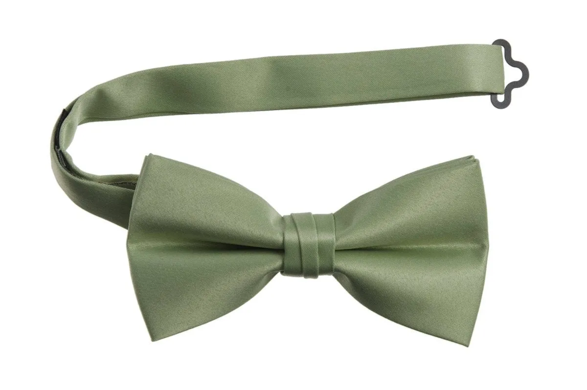 Adjustable Pre-Tied Bow Tie in Deluxe Polyester Satin | Men's & Boy's Sizes