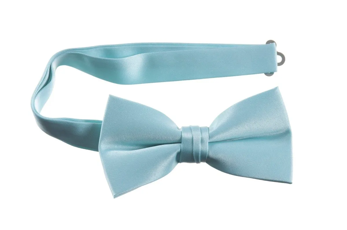 Adjustable Pre-Tied Bow Tie in Deluxe Polyester Satin | Men's & Boy's Sizes