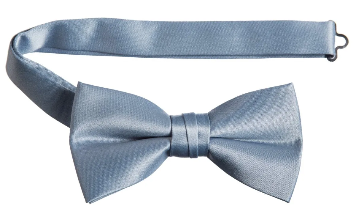 Adjustable Pre-Tied Bow Tie in Deluxe Polyester Satin | Men's & Boy's Sizes