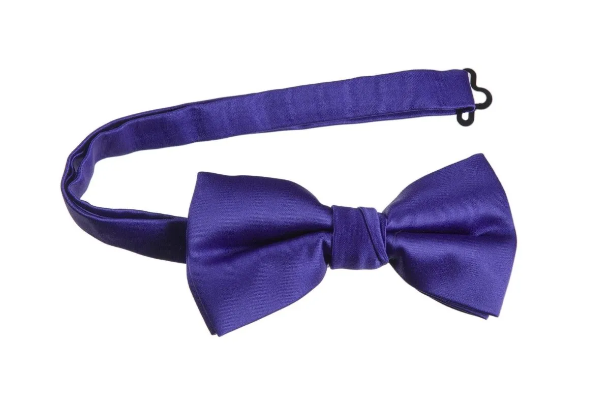 Adjustable Pre-Tied Bow Tie in Deluxe Polyester Satin | Men's & Boy's Sizes